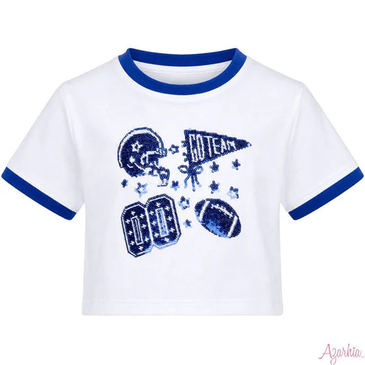 KIDS Sequin Football Elements Tee