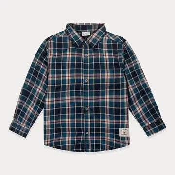 Kids plaid button up shirt