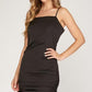 Satin Cami Dress with Ruched Side