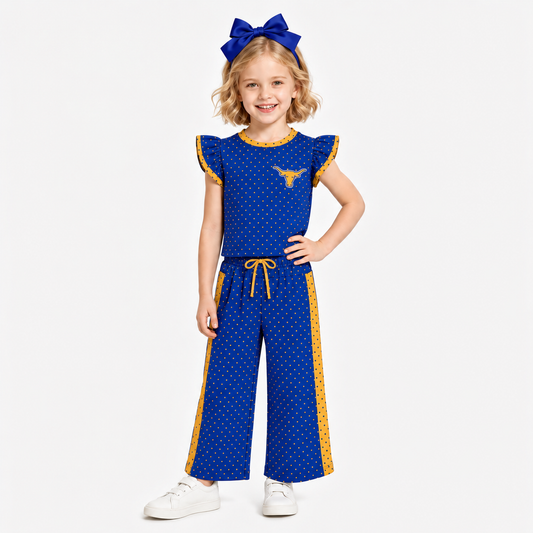 KIDS- Polka dot spirit set LONGHORNS