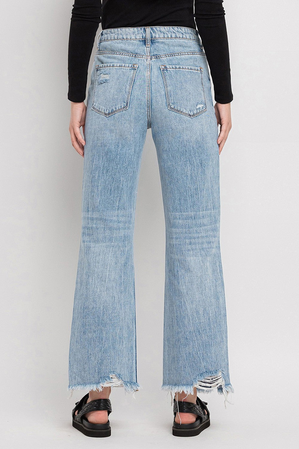 90's Vintage Super High Rise Flare Jeans