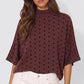 Polka Dot Mock Knit Top