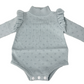 KIDS Turtleneck Pointelle Knit Bubble
