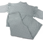KIDS Turtleneck Pointelle Knit Sweater Set