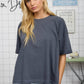 WASHED EXPOSED SEAM RELAXED T-SHIRT