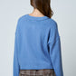 RAW EDGE EXPOSED SEAM BUTTON DOWN KNIT CARDIGAN