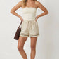 Contrast Trim Linen Shorts