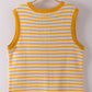 NT12503-Stripe Knit Button Down Top