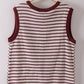 NT12503-Stripe Knit Button Down Top
