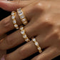 Gold Rhinestone Multi-Shape Eternity Stack Rings | 40R142