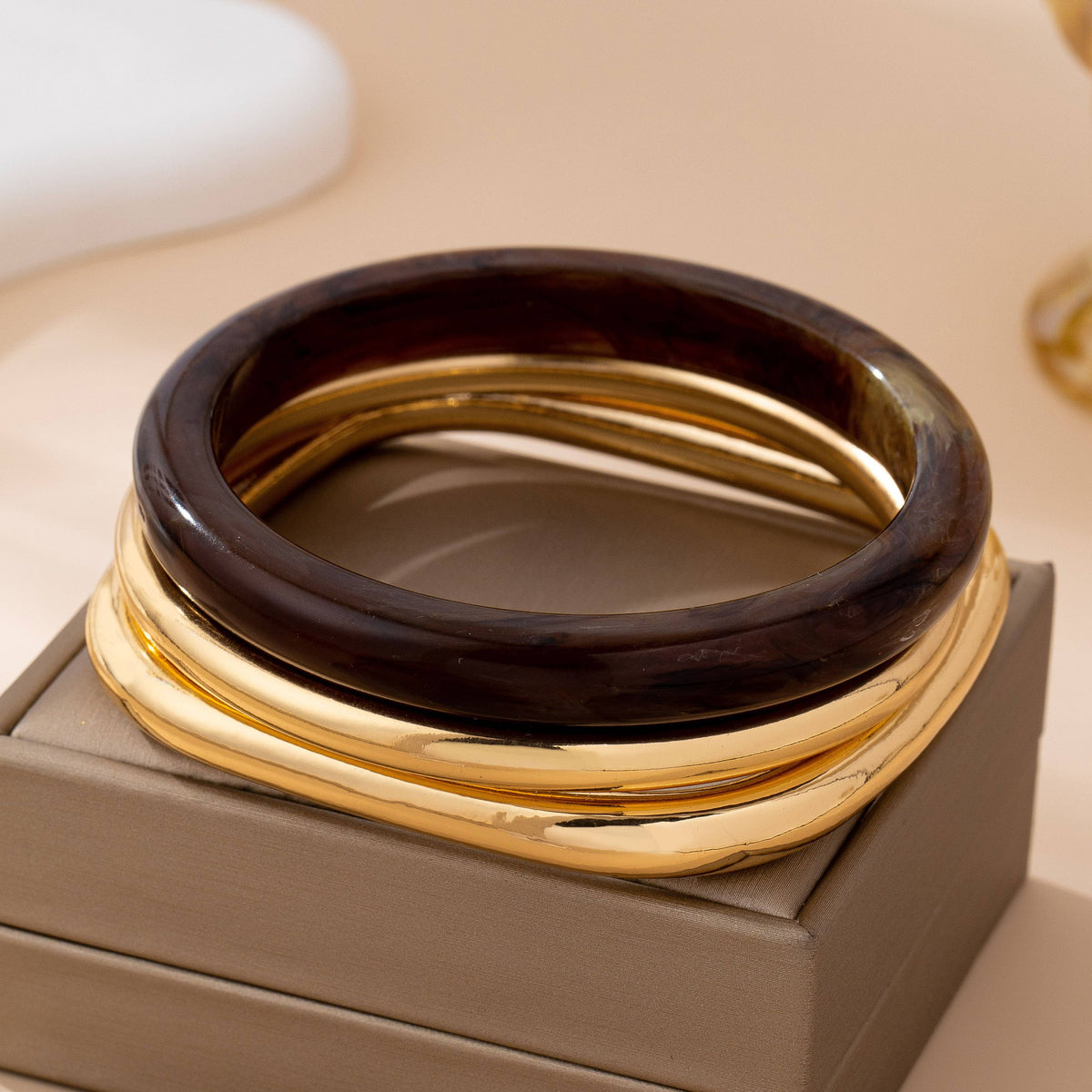 Tort & Gold Bangle Trio Bangle Set | 80B1586