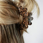 SCALLOPED HAIR CLIP | LEOPARD