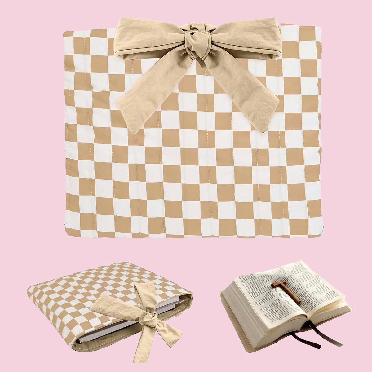 Walk By Faith Bible Cover Bow-tie Drawstring Bag