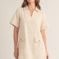 Notched Shift Dress