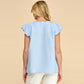 Textured Flutter Sleeve Top with An Easy Flowy Fit