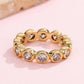 Gold Rhinestone Multi-Shape Eternity Stack Rings | 40R142