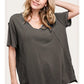 Midnight Relaxed V-Neck Tee