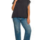 SLOUCHY BARREL DOUBLE WAISTBAND DETAIL JEANS  - Rise 11" | Inseam 29 1/2" in size 3/26 - Model Info: Height 5'8.5" | Waist 24" | Hip 36" - Model is wearing size 3/26