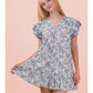 Floral Printed Ruffled Mini Dress