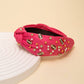 Game Day Football Jeweled Headband with Pearl Accent