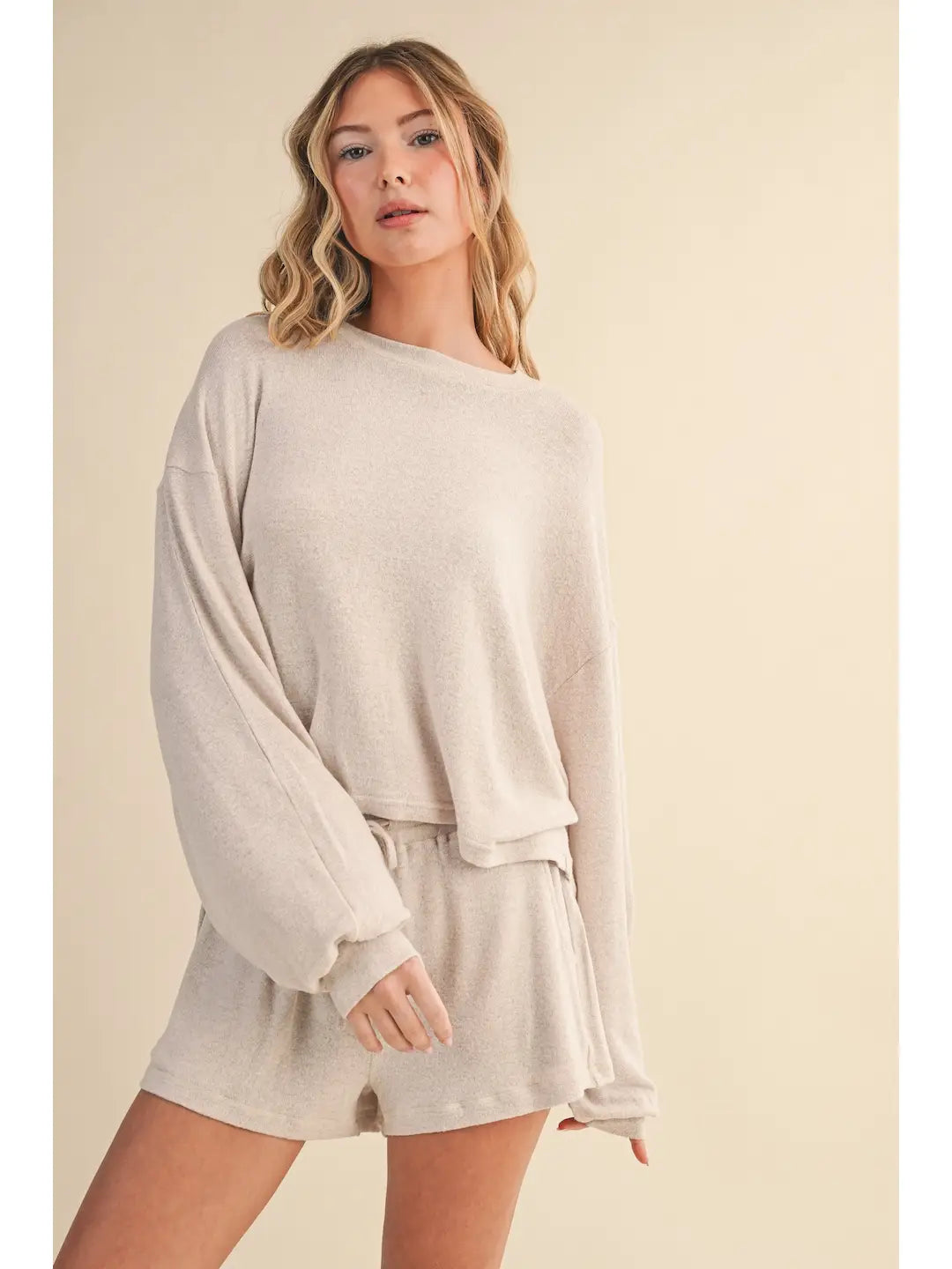Hacci Long Sleeve Short Set