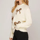 LONG SLEEVE SEQUIN RIBBON SWEATER TOP