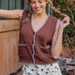 Cross Stitched Sweater Vest