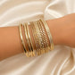 Gold-Tone Multi-Pattern Bangle Set | 40B5253
