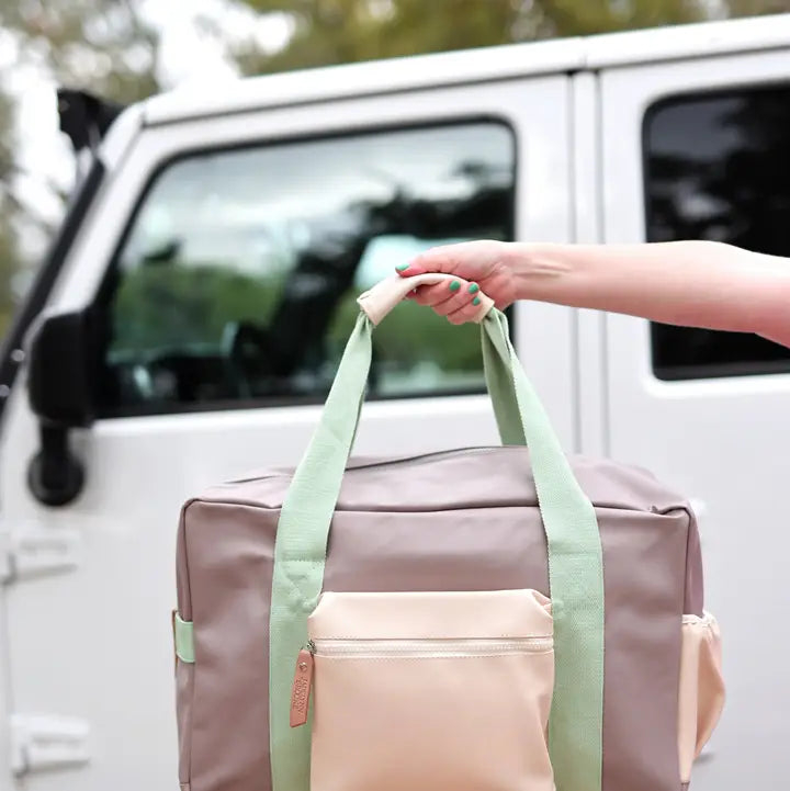 Duffle Bag – Nala Color Block – Grey/Pistachio/Cream