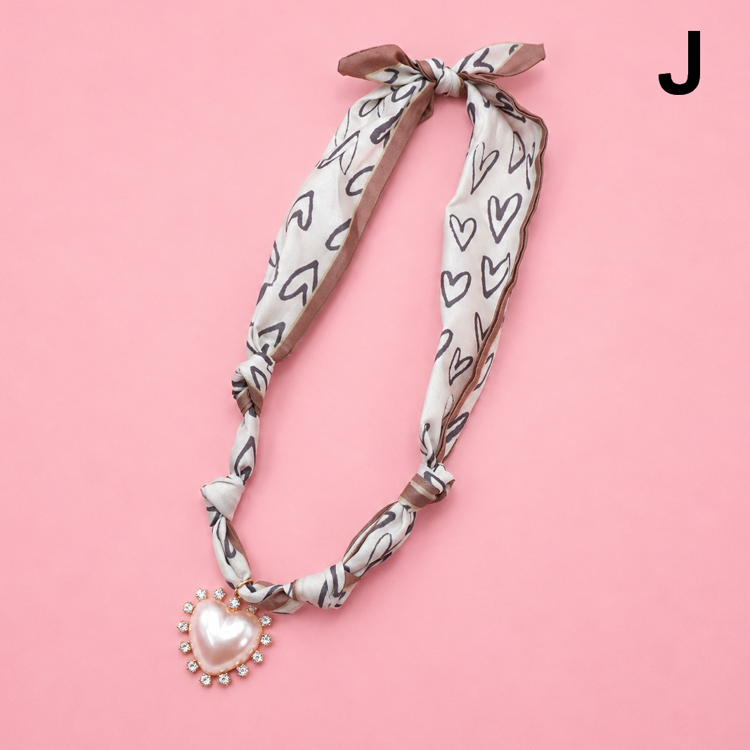 HANDMADE PRINTED SCARF NECKLACE | 80N91790