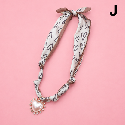 HANDMADE PRINTED SCARF NECKLACE | 80N91790