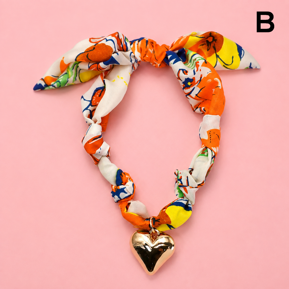 HANDMADE PRINTED SCARF NECKLACE | 80N91790
