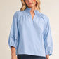 Ruffle & Pleats 3/4 Blouse