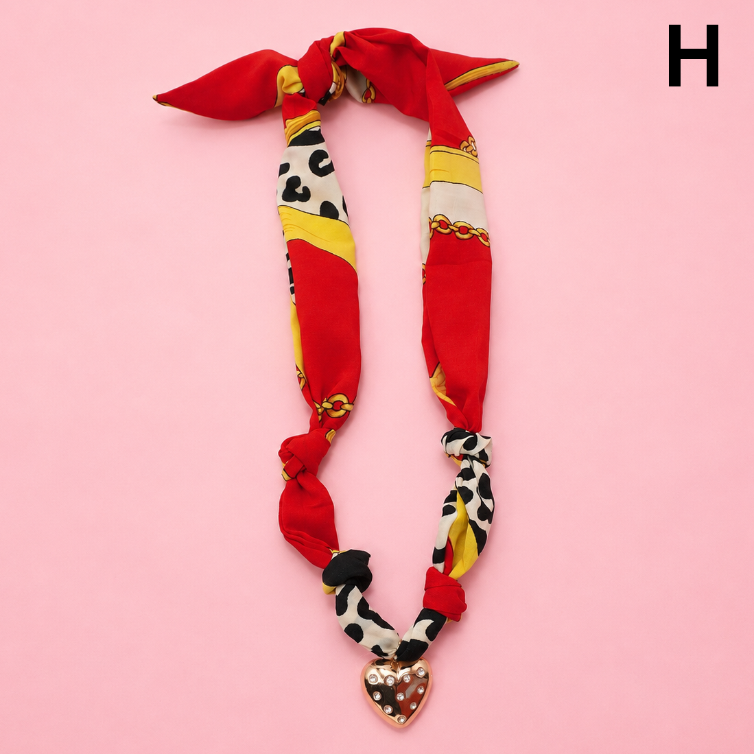 HANDMADE PRINTED SCARF NECKLACE | 80N91790