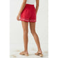Contrast Trim Linen Shorts