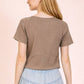 Mineral Washed Fitted Casual Crop
