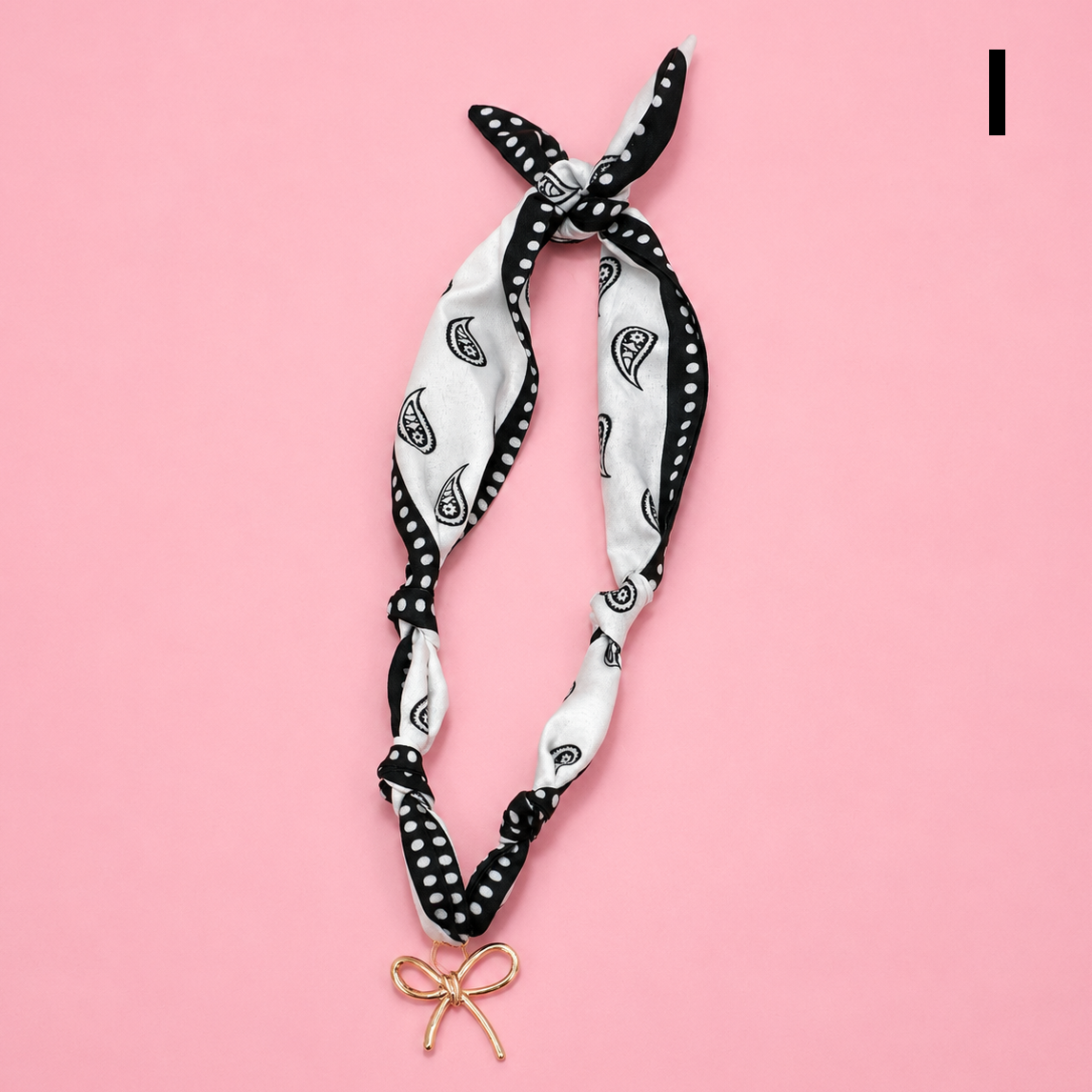 HANDMADE PRINTED SCARF NECKLACE | 80N91790