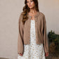 RAW EDGE EXPOSED SEAM BUTTON DOWN KNIT CARDIGAN