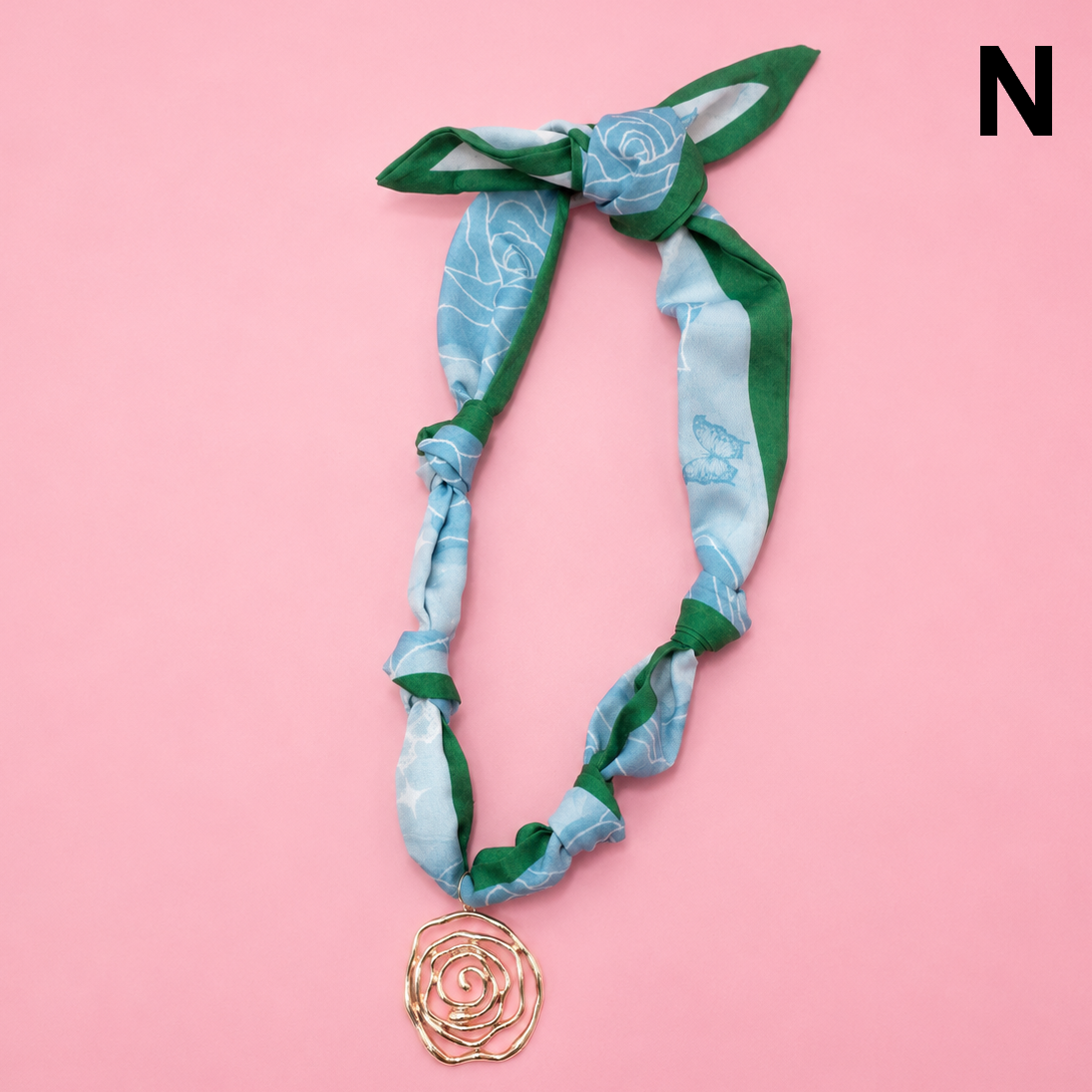 HANDMADE PRINTED SCARF NECKLACE | 80N91790