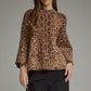 Mockneck Knit Cheetah Top