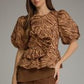 Zebra Ruffle Peplum Top