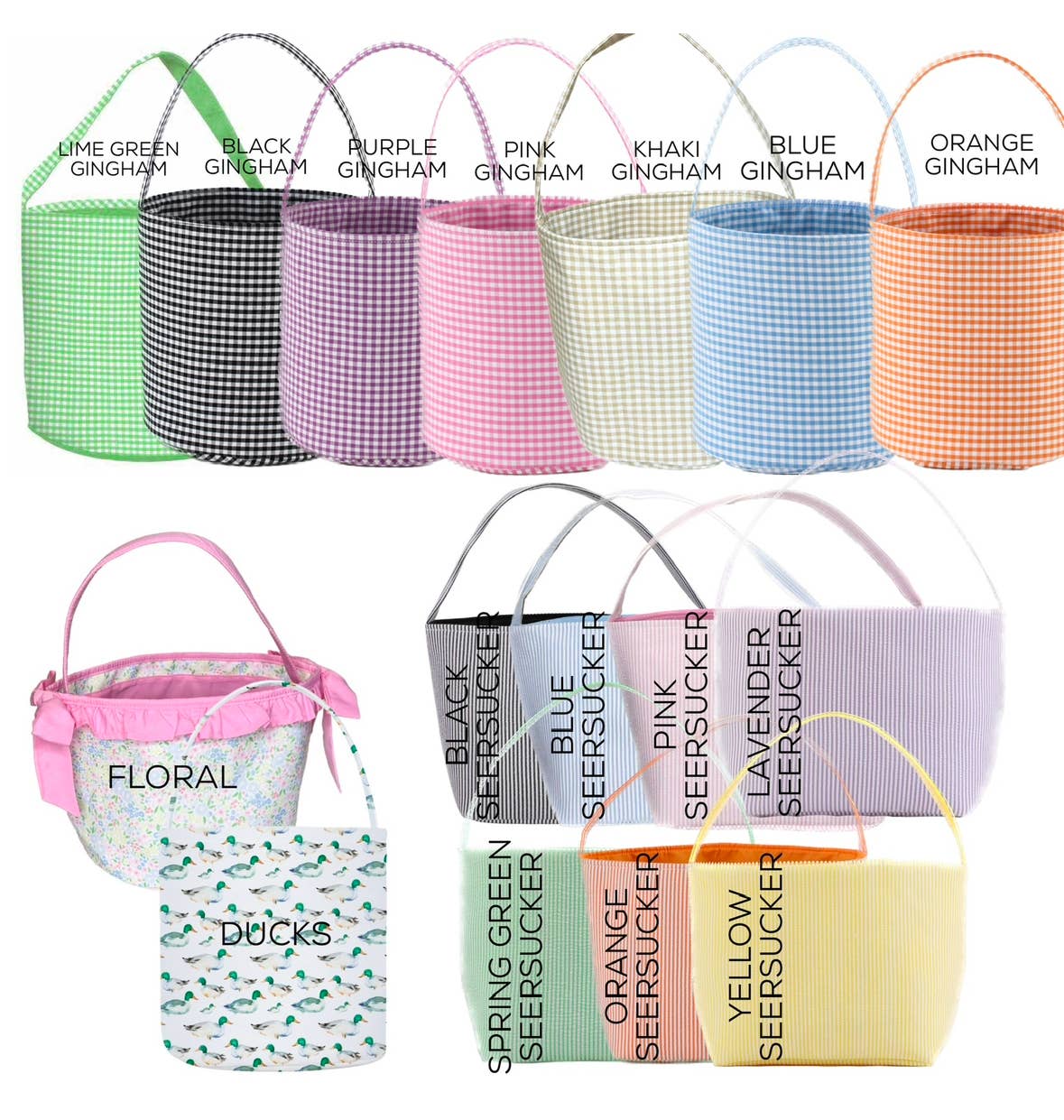Gingham/Seersucker Bucket Bag