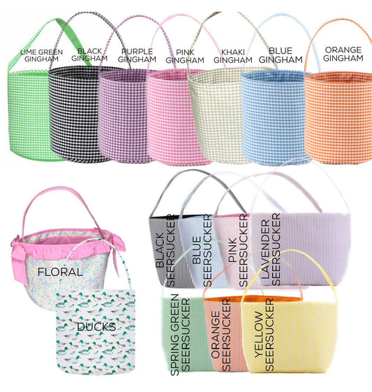 Gingham/Seersucker Bucket Bag