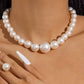 GRADUATED CLASSIC PUFFY PEARL NECKLACE