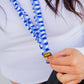 Royal Blue Checkered Lanyard