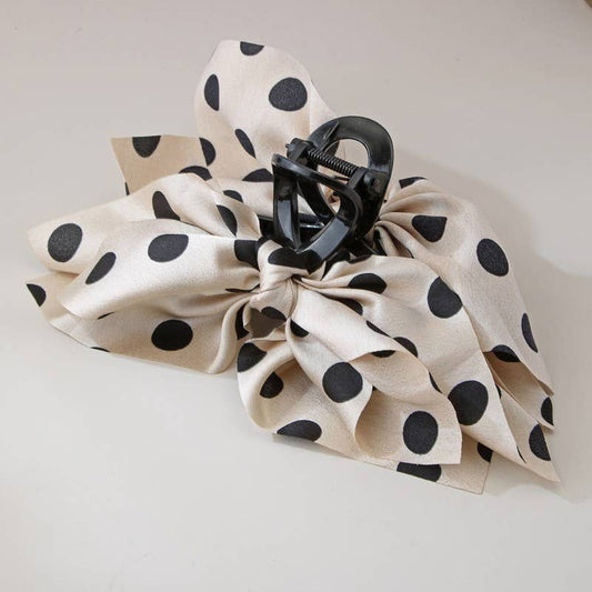 POLKA DOT BOHO VINTAGE HAIR CLAW CLIPS