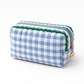 Ellison+Young Color Wave Gingham Cosmetic Case, Playful Details