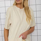 WASHED EXPOSED SEAM RELAXED T-SHIRT