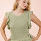 Ruffled Sweater Knit Top