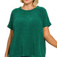 Plus Chenille Waffle Cap Sleeve Sweater